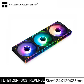 Thermalright TL-M12Q X3 120mm PC Case Cooling Fans, Daisy-Chain | 2000RPM | High Airflow | ARGB | Dual Infinity Mirrors Lighting Apsilon
