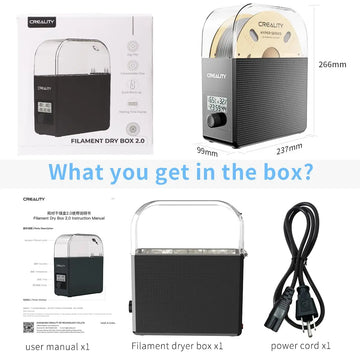 CREALITY 3D Filament Dryer Box 2.0 Upgrade Keeping Filament Dry Real-time Humidity Monitoring FDM 3D Printer Accessories Apsilon