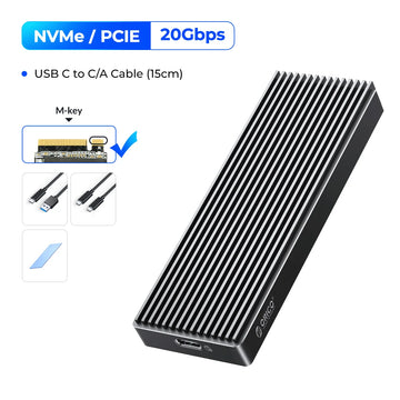 ORICO M.2 NVMe SSD Enclosure, USB 3.1 Gen 2 (10 Gbps) PCIe External Adapter NVMe Case for 2230/2242/2260/2280 M.2 SSD up to 8TB Apsilon