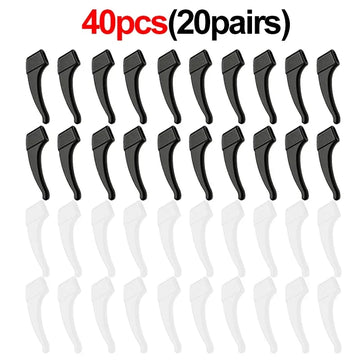 2/40pcs Silicone Ear Hook Anti-slip Glasses Leg Ear Sleeve Bracket Fastener Sunglasses Accessories Grip Anti-fall Eyewear Holder Apsilon