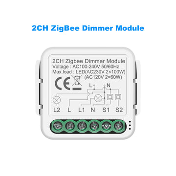 GIRIER Tuya Smart Dimmer Switch Module ZigBee Breaker Relay for Dimmable Bulb Supports 2-way Control Works with Alexa Hey Google Apsilon
