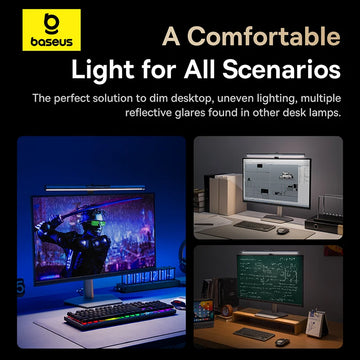 【New Sale】Baseus Magnetic Computer Screen Light Desk Lamp Laptop Hanging USB Light Table Lamp LED Monitor Light Reading Light Apsilon
