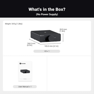 Fosi Audio V3 Stereo Power Amplifier 300W *2 TPA3255 Class D Mini Amp 2 Channel Audio Amplifier for Subwoofer Passive Bookshelf Apsilon