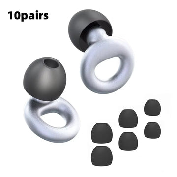 Silicone Earplugs for Swimming Sleep Noise Cancel Noise Reduction-Soundproof Reduce Disturbances -Quality loop Earplugs Apsilon