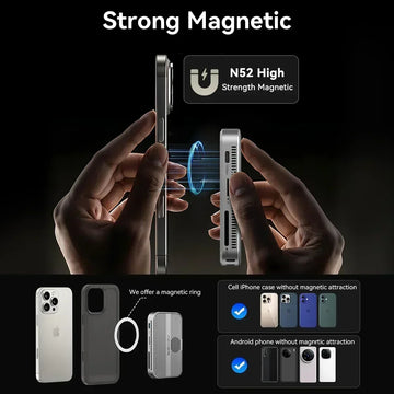 Acasis 10Gbps Magnetic M.2 NVMe SSD Enclosure & USB-C Docking Station TF/SD 3.0 4K 60HZ for iPhone 17/17 Pro/iPhone 16/16 Pro Apsilon