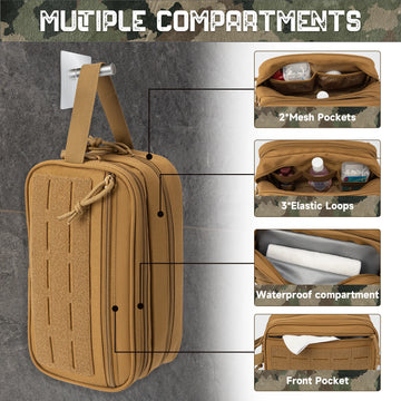Tactical Toiletry Bag For Men/women Hygiene Bag Tool Molle Pouches Small Hanging Dopp Kit Mens Shaving Kit Travel shower Bag Apsilon