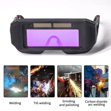 Solar Powered Welding Helmet Auto Darkening Welding Goggles LCD Welder Glasses for TIG MIG MMA Plasma Welder Glasses Apsilon