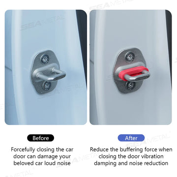 SEAMETAL Car Door Shock Absorber Universal Car Door Buckle Soundproof Deadener Damper Cushion Anti-Vibration Buffer Pad Apsilon