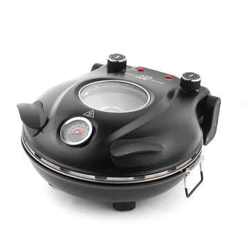 Klaif Electric Pizza Maker, 420℃, 1200 Watt, 5 Separate Temperature Levels, Flame Resistant Stone Plate 1200W 32cm Apsilon