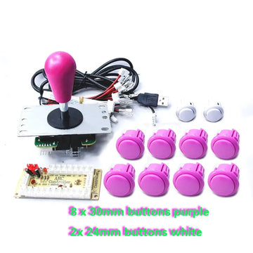 Copy SANWA Game Machine Arcade Console DIY Kit 8 Way Joystick Push Buttons For PC Raspberry Pi Zero Delay USB Board Controller Apsilon