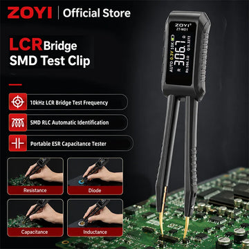 ZOYI ZT-MD1 Digital Smart Tweezer LCR SMD ESR Tester Resistance Capacitance Inductance Continuity Diode Test Measurement Tools Apsilon