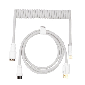 EPOMAKER Mix Pro Coiled Cable 1.5m Double Sleeved Cable for Mechanical Keyboard with Detachable 4-Pin Aviator Connector Apsilon