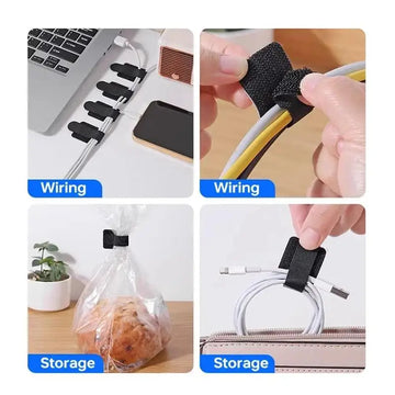 Reusable Cable Ties Fastening Wire Organizer Cord Rope Holder Self Adhesive Adjustable Cord Organizer Straps Desk Management Apsilon