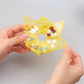 Mini Small Portable Travel Vitamin Pill Box Pills Cases Container Organizer Storage Tablets 7 Days Grids Medicine Fish Oils Apsilon