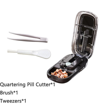 Pill Cutter With Invisible Storage Box Portable 2 In 1 Mini Drug Tablet Medicine Small Small Medicine Box Health Care Pills Case Apsilon