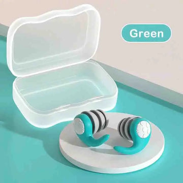 1 Pair of Soft Silicone Earplugs with Noise Cancellation, Waterproof, Comfortable To Wear, Suitable for Sleeping and Swimming Apsilon