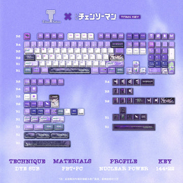 REZE Anime Theme Keycaps Set Customized PBT Sublimation Cherry Profile Keyboard Keycaps for Mechanical Keyboard Accessories Girl Apsilon