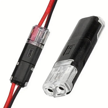 20/50/100 Pack of H2 2-Pin Pluggable Wire Connectors, Nylon Insulated Copper Quick-Connect Terminal Blocks, Suitable for Low-Voltage Cables, No Power Mode Required, No Electronic Components Apsilon