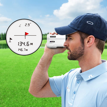 REVASRI Golf Laser Rangefinder Rechargeable 600M/1000M 6X Magnification Monocular Telescope Range Finder for Outdoor Sports Apsilon