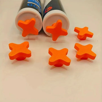 6Pcs Reusable Tube Plugs with Threaded Sealing Caps for Standard Caulking Tubes, Effectively Prevent Glue Drying and Deformation Apsilon