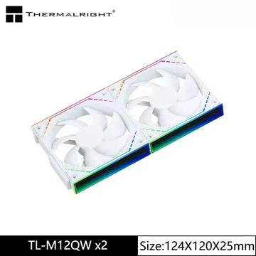 Thermalright TL-M12Q X3 120mm PC Case Cooling Fans, Daisy-Chain | 2000RPM | High Airflow | ARGB | Dual Infinity Mirrors Lighting Apsilon