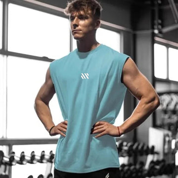 GITF mouwloos sportshirt voor heren van polyester