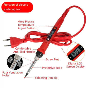 Temperature Electric Soldering Iron Kit 110V 220V 80W LCD Solder Welding Tools With XL830L Multimeter Welding Tool Kit Apsilon