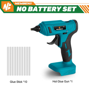 NEWBENY 100W 280°C Cordless Hot Melt Glue Gun Portable Rechargeable with Glue Sticks DIY Repair Tool For Makita 18V Battery Pin Apsilon