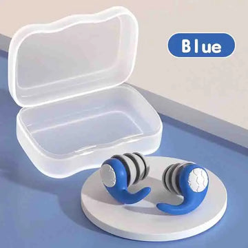 1 Pair of Soft Silicone Earplugs with Noise Cancellation, Waterproof, Comfortable To Wear, Suitable for Sleeping and Swimming Apsilon