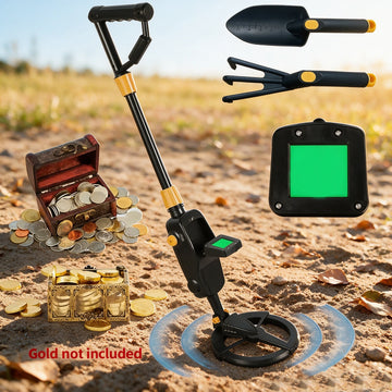 MD1008A Kids Metal Detector Ergonomic Handle for Small Palm Battery Powered Not Included Beach Treasure Hunt Toy Apsilon