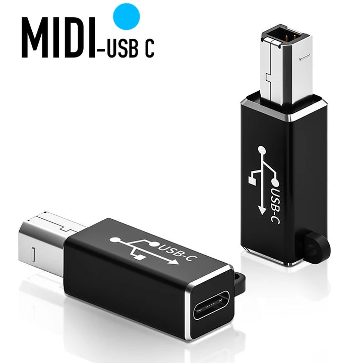 Type C USB Female to USB-B Male Adapter for Printer Scanner Converter USB-C Data Transfer Adapter for MIDI Controller Keyboard Apsilon