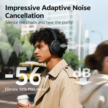 QCY H3S -56dB Adaptive ANC Over Ear Headphone Hi-Res LDAC Spatial Sound Wireless Earphone Bluetooth 6.0 Dual Driver 102H Headset Apsilon