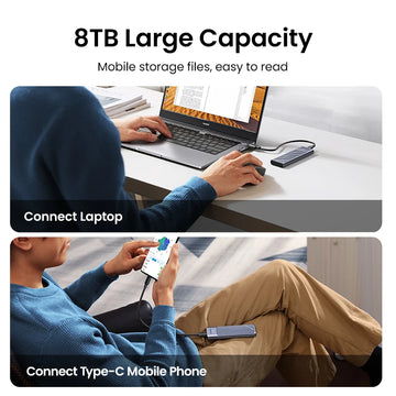 UGREEN M2 SSD Case M.2 NVMe SATA SSD Enclosure Adapter 10Gbps USB 3.2 Gen2 USB C External Enclosure Supports M and B&M Keys Apsilon