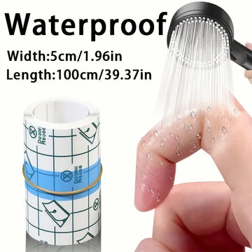 1 Roll Transparent Self-Adhesive Tape, PU Material Bandage, Portable Finger Protector, Anti-Friction Sticker for Bathing Apsilon