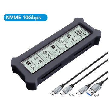 M.2 NVMe SSD Enclosure Visual Smart SSD Case USB 3.2 Gen 2 10Gbps NVMe PCI-E Apsilon