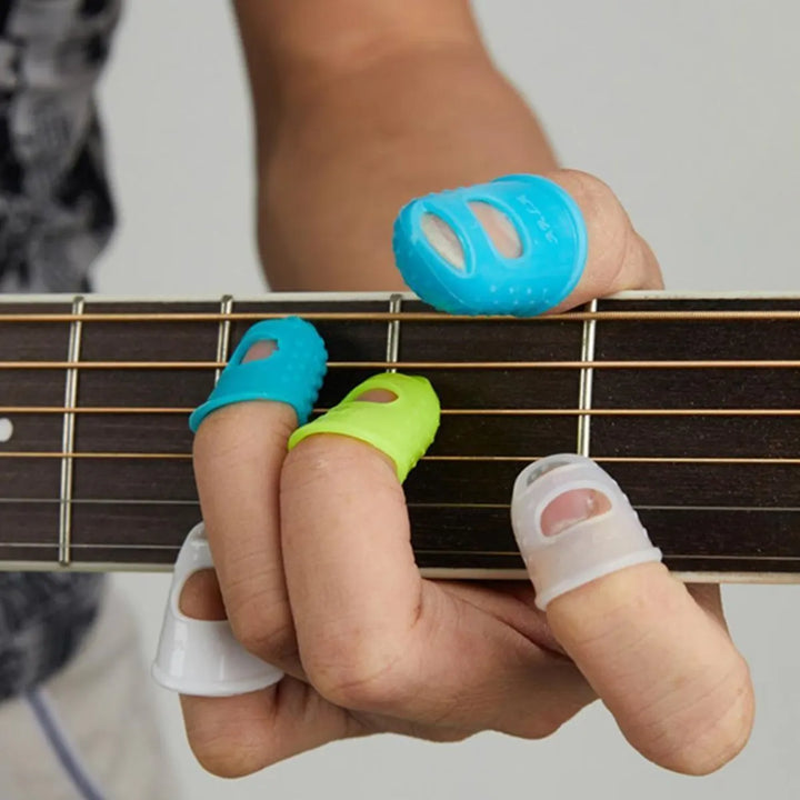 Guitar Fingertip Protectors 10 PCS Silicone Finger Guards 5 Sizes Apsilon