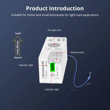 Zemismart Smart Energy Meter Zigbee Monitor Electric Sensor Measure Work with Tuya App Supports Homey and Smartthings Apsilon