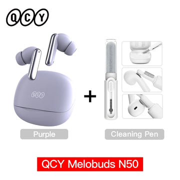 QCY Melobuds N50 ANC Bluetooth 5.4 Wireless Earphones Active Noise Cancellation 6 Mics Clear Call Earbuds Multipoint Connection Apsilon