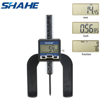 SHAHE Measuring Tool Digital Caliper Mini Digital Height Gauge Depth Guage for Router Table 0-80mm 3 1/8 inch Depth Gauge Apsilon