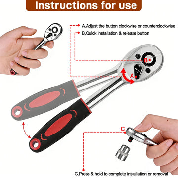 46-piece car repair tool set: a sturdy and durable metal tool set for home use, ideal for mechanics and car enthusiasts Apsilon