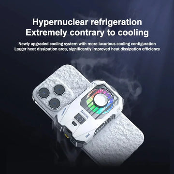 X136 Cell Phone Semiconductor Back-clip Cooling Radiator Built-in 2500mAh W/ Digital Display 3 Gears Adjustable PUBG Game Cooler Apsilon