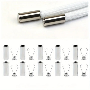 10pcs Heavy Duty Cord Locks Adjustable Metal Clips Secure Fastening for Shoelaces Bags Hoodies DIY Crafts Organizing Cables Apsilon