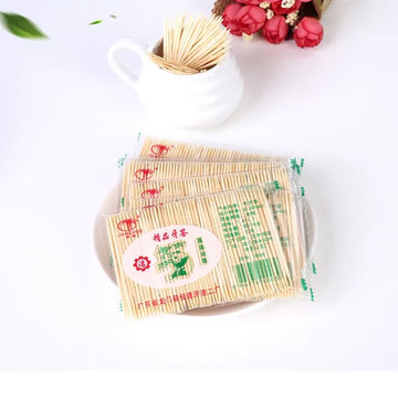 1000pcs Green Environmentally Friendly Bamboo Production Disposable Double-sided Fine Toothpicks Healthy Household Durable Apsilon