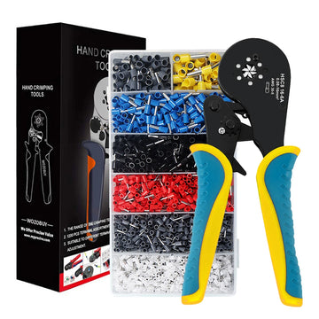 Ferrule Crimping Tool Kit, Wire Ferrule Crimper Plier Kit,Hexagonal Crimpers (0.08-16mm²/AWG28-5) for Wire Ferrules Connectors Apsilon