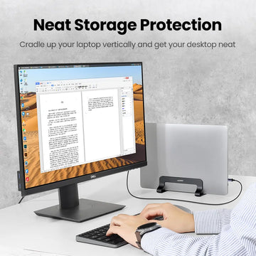 UGREEN Vertical Laptop Stand For MacBook Pro Aluminum Portable Notebook Stand Laptop Support MacBook Air Pro Tablet Phone Stand Apsilon