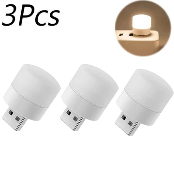 10/1PCS USB Night Light Mini LED Night Light USB Plug Lamp Power Bank Charging USB Book Lights Round Reading Eye Protection Lamp Apsilon