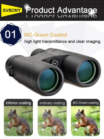 Svbony F9333A/F9333B Binoculars 10X42/8X32 Telescope Powerful Professional HD Long Range Camping Equipment For Traving Suvival Apsilon