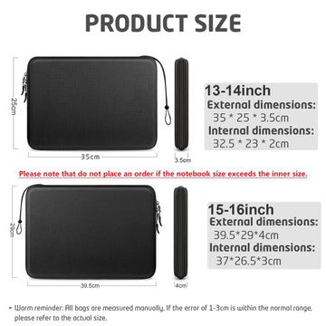 Hard EVA Laptop Sleeve Case 13 14 15.6 16 inch For MacBook Air/Pro Shockproof Computer Bag  With Lenovo, HP, ASUS, Dell Carrying Apsilon