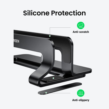 UGREEN Vertical Laptop Stand For MacBook Pro Aluminum Portable Notebook Stand Laptop Support MacBook Air Pro Tablet Phone Stand Apsilon