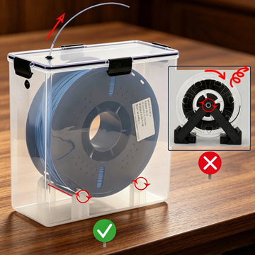 1KG PLA Filament Dry Box with Upgrade Roller Dryer for PETG ABS TPU Dehydrator Sealed Storage Box Filament Spool Holder Apsilon